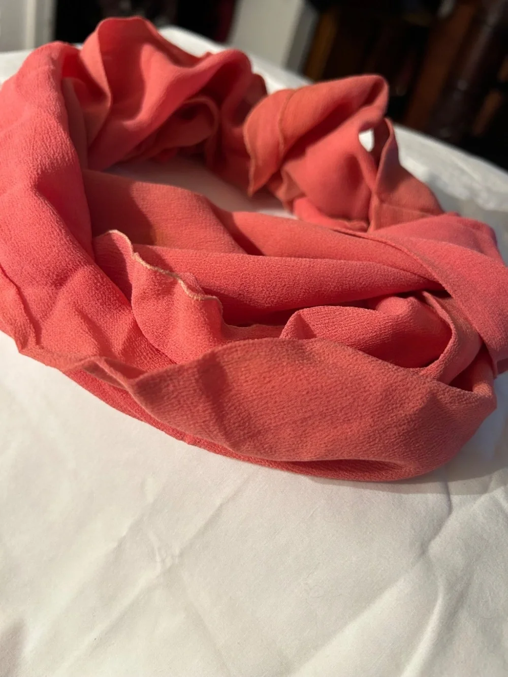 vintage coral scarf vintage antique